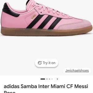 Adidas Samba Rose Sneakers with Black Stripes. Samba Messi